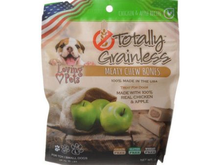 Totally Grainless Meaty Chew Bones - Chicken & Apple Toy Small Dogs - 6 oz - (Dogs up to 15 lbs) by Loving Pets Cheap