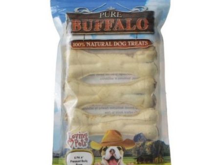 Pure Buffalo Dog Treats - Pressed Bully Bone 4  Bones (5 Pack) by Loving Pets Hot on Sale