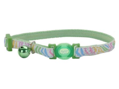 Safe Cat Glow in the Dark Adjustable Collar Green Stripe 12 L x 3 8 W by Coastal Pet Sale