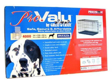 Pro Value by Great Crate - 1 Door Crate - Black Model 4000 (36 L x 23 W x 25 H) For Dogs up to 70 lbs by Precision Pet Cheap