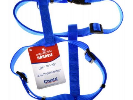 Nylon Adjustable Harness - Blue Medium (Girth Size 18 -30 ) by Coastal Pet Online Sale