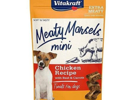 Meaty Morsels Mini Chicken Recipe with Beef and Carrots Dog Treat 1.69 oz by Vitakraft Supply