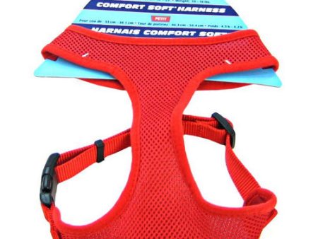 Comfort Soft Adjustable Harness - Red Small - 3 4  Wide (Girth Size 19 -23 ) by Coastal Pet For Discount