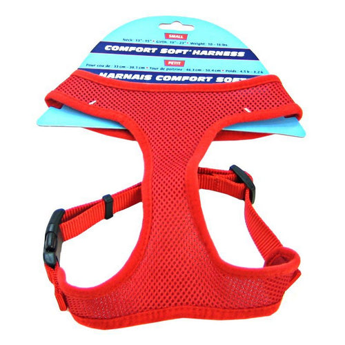 Comfort Soft Adjustable Harness - Red Small - 3 4  Wide (Girth Size 19 -23 ) by Coastal Pet For Discount