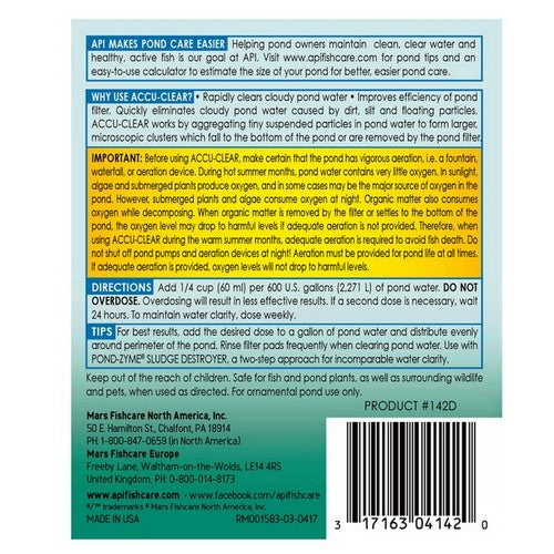 Accu-Clear Pond 64 oz (Treats 19,200 Gallons) by Pond Care Online now