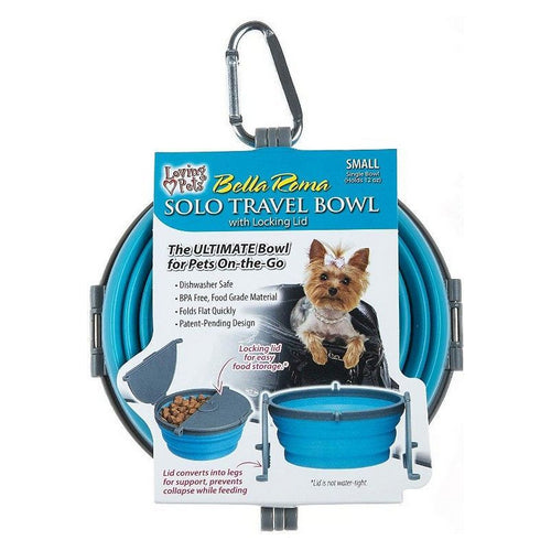 Bella Roma Blue Travel Bowl 1 count - Small by Loving Pets Discount