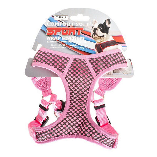 Sport Wrap Adjustable Harness - Pink X-Small (Girth Size 16 -19 ) by Coastal Pet Cheap