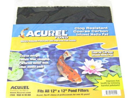 Coarse Carbon Infused Media Pad - Pond For 12  Long x 12  Wide Pond Filters by Acurel For Cheap