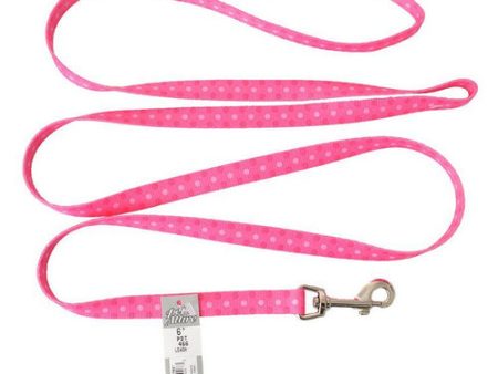 Pet Attire Styles Polka Dot Pink Dog Leash 6  Long x 5 8  Wide by Coastal Pet Sale