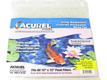 Coarse Polyester Media Pad - Pond For 12  Long x 12  Wide Pond Filters by Acurel on Sale