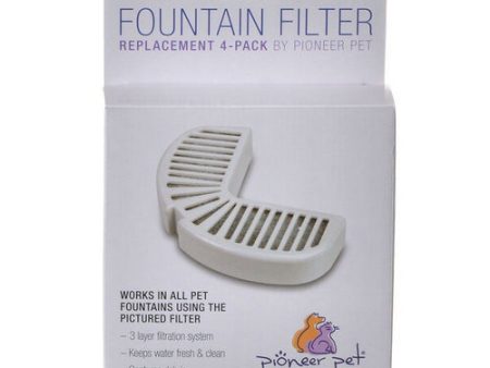 Replacement Filters for Stainless Steel and Ceramic Fountains 4 Pack by Pioneer Pet Online now