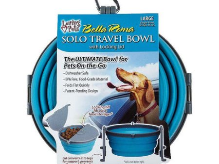 Bella Roma Blue Travel Bowl 1 count - Large by Loving Pets on Sale