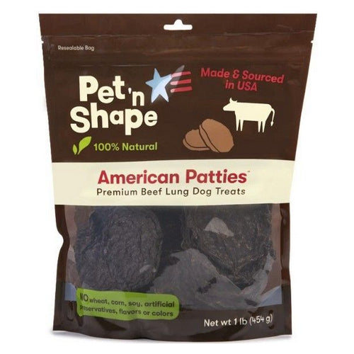 Natural American Patties Beef Lung Dog Treats 1 lb by Pet  n Shape Online Sale