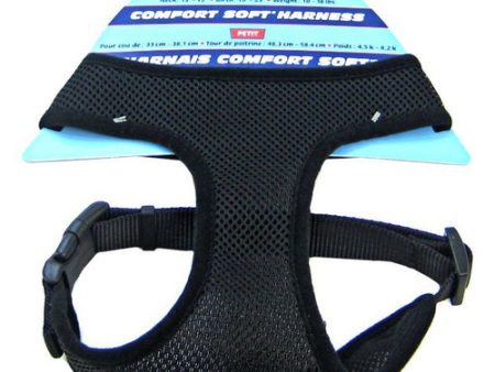 Comfort Soft Adjustable Harness - Black Small - 3 4  Width (Girth Size 19 -23 ) by Coastal Pet For Discount