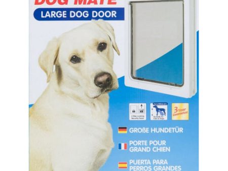 Multi Insulation Dog Door - White Large (Dogs up to 25  Shoulder Height) by Dog Mate Online now