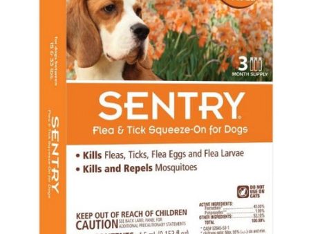 Flea & Tick Squeeze-On for Dogs Medium - 3 Count - (Dogs 15-33 lbs) by Sentry Cheap