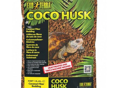 Coco Husk Loose Tropical Terrarium Reptile Substrate 3.6 qt by Exo Terra For Sale