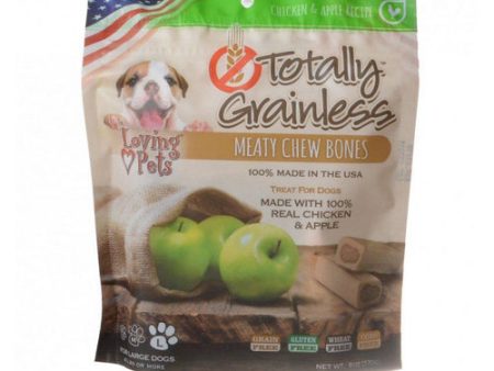 Totally Grainless Meaty Chew Bones - Chicken & Apple Large Dogs - 6 oz - (Dogs 41+ lbs) by Loving Pets Online