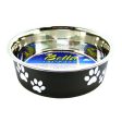 Stainless Steel & Espresso Dish with Rubber Base Small - 5.5  Diameter by Loving Pets Discount