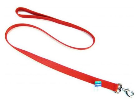 Single Nylon Lead - Red 4  Long x 1  Wide by Coastal Pet Supply