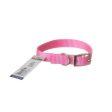 Single Nylon Collar - Bright Pink 12  Long x 5 8  Wide by Coastal Pet Fashion