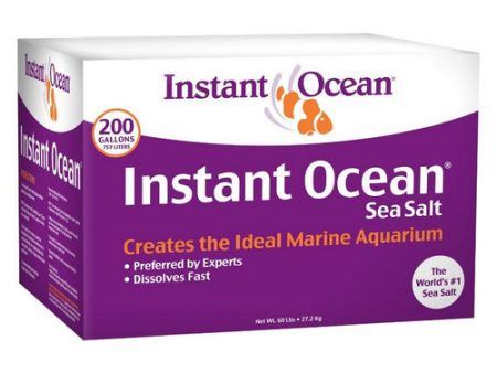 Sea Salt for Marine Aquariums, Nitrate & Phosphate-Free 60 lbs (Treats 200 Gallons) by Instant Ocean For Sale