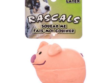 Rascals Latex Pig Dog Toy - Pink 2.75  Long by Coastal Pet on Sale