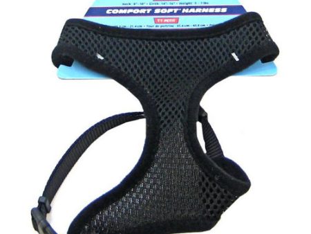 Comfort Soft Adjustable Harness - Black Small - 3 8  Width (Girth Size 19 -23 ) by Coastal Pet Fashion